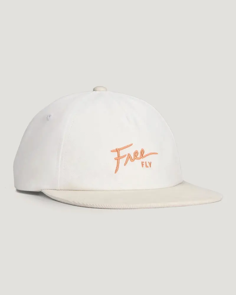 Free Fly Cruiser Flat-Brim Performance Hat – Bright White