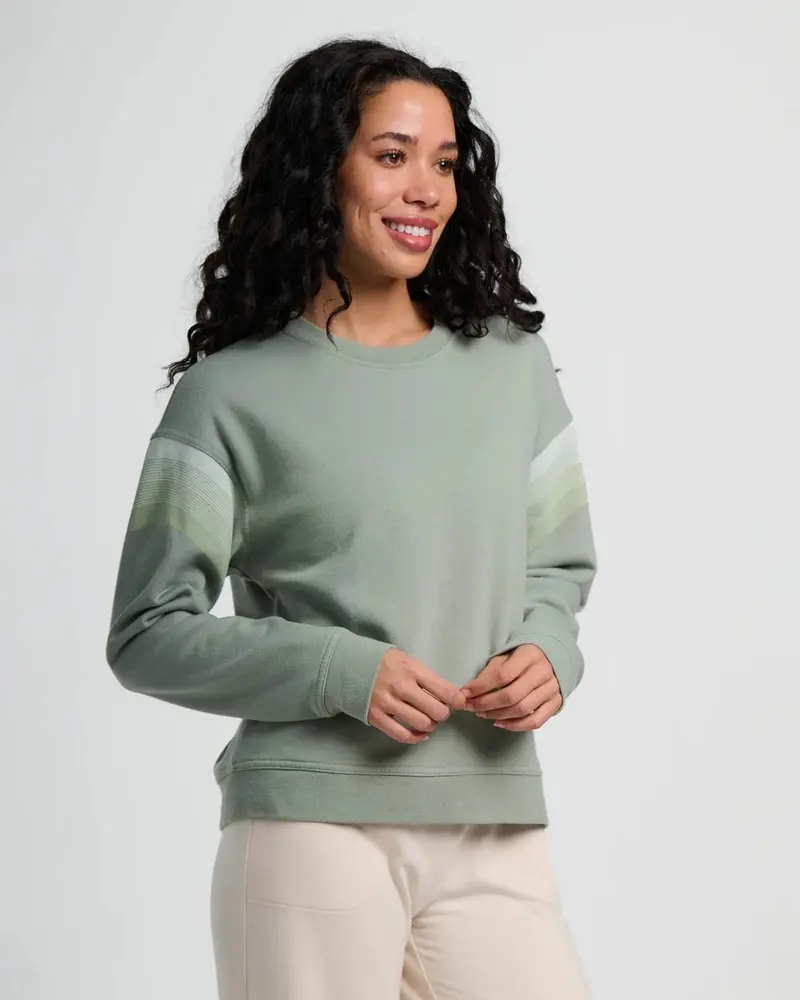 Free Fly Gradient Sleeve Fleece Top for Women – Sagebrush Tone