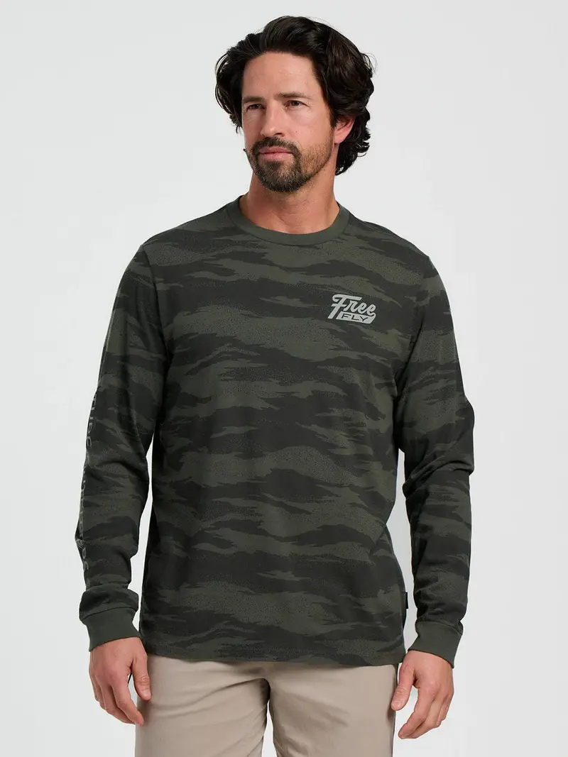 Free Fly Hydro Mist Long-Sleeve Shirt for Men – Camo Print