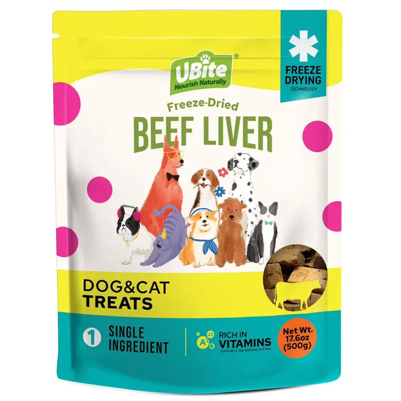 Freeze-Dried Beef Liver Treats for Dogs & Cats – 17 oz