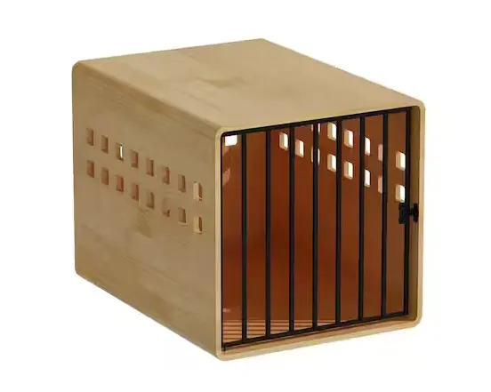 Furniture-Grade Wooden Dog Crate – Glossy Finish, Stylish Home Integration