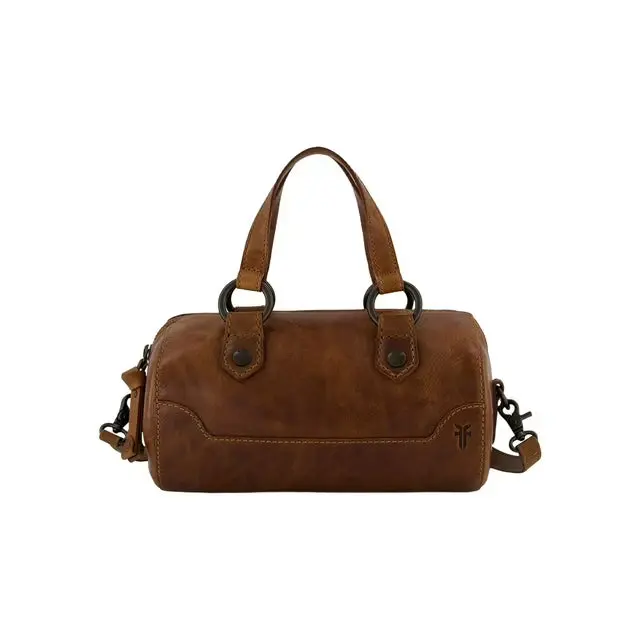 Genuine Leather Mini Barrel Handbag for Women