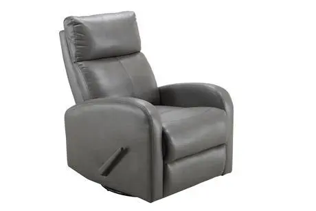 Gina Swivel Glider Recliner in Grey Finish