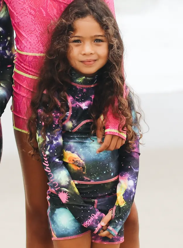 Girls’ Galaxy Short-Sleeve Swimsuit (Final Sale)