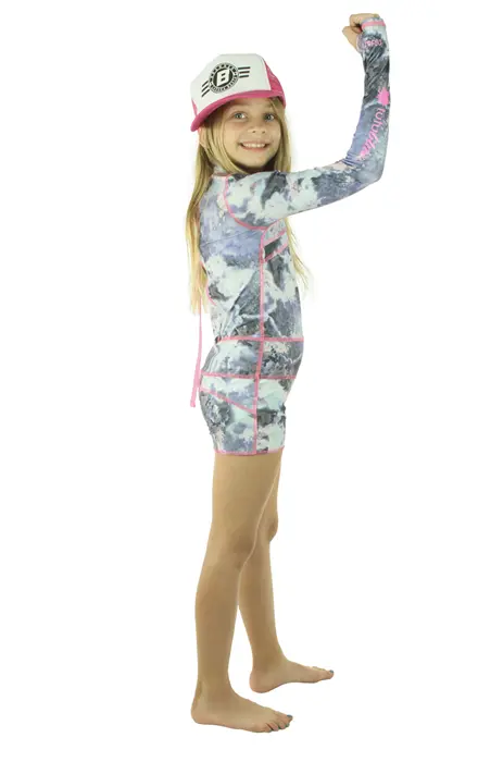 Girls’ Stardust Short-Sleeve Swimsuit