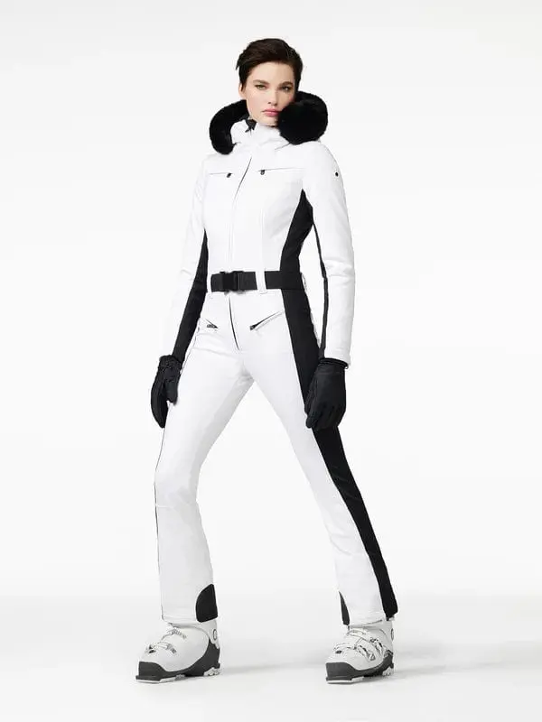 Goldbergh Parry Faux-Fur Trim Ski Suit for Women – Stylish One-Piece Winter Apparel