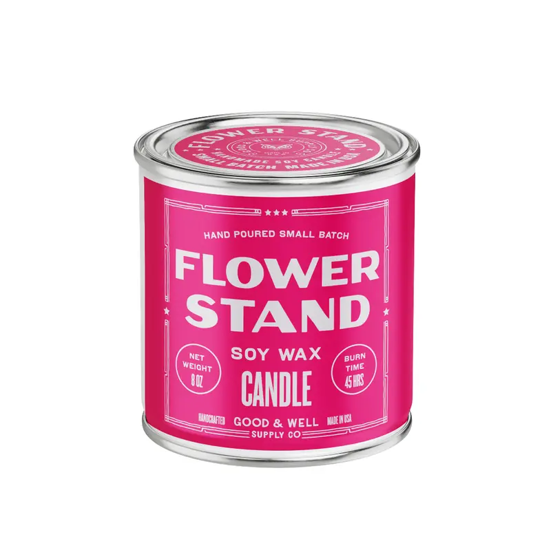 Good & Well Supply Co. Floral Soy Wax Candle in Ceramic Stand