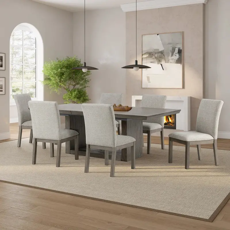 Goodwin Extendable Dining Table with Six Matching Chairs