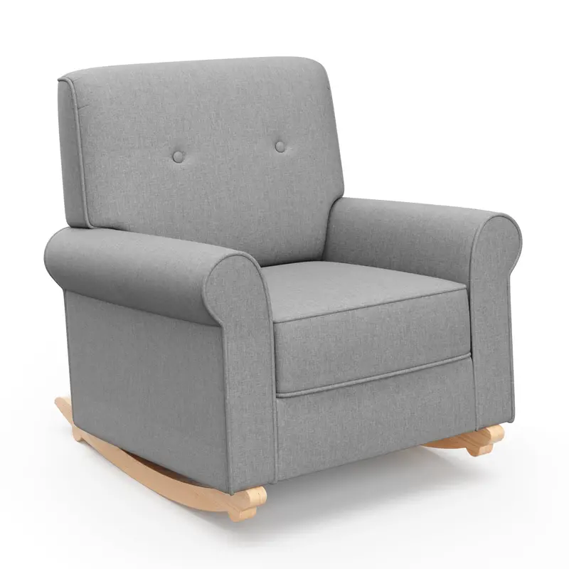 Gravel Convertible Rocker with Reclining Function in Beige
