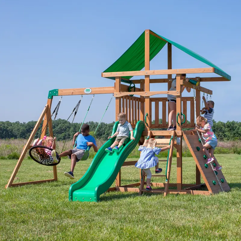 Grayson Peak All-Terrain Swing Set – Reinforced Steel & Wood Hybrid