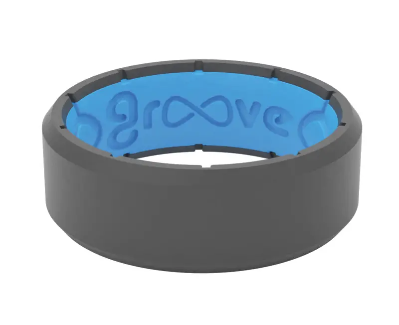 Groove Life Edge Ring in Deep Stone Grey – Comfort-Fit Band