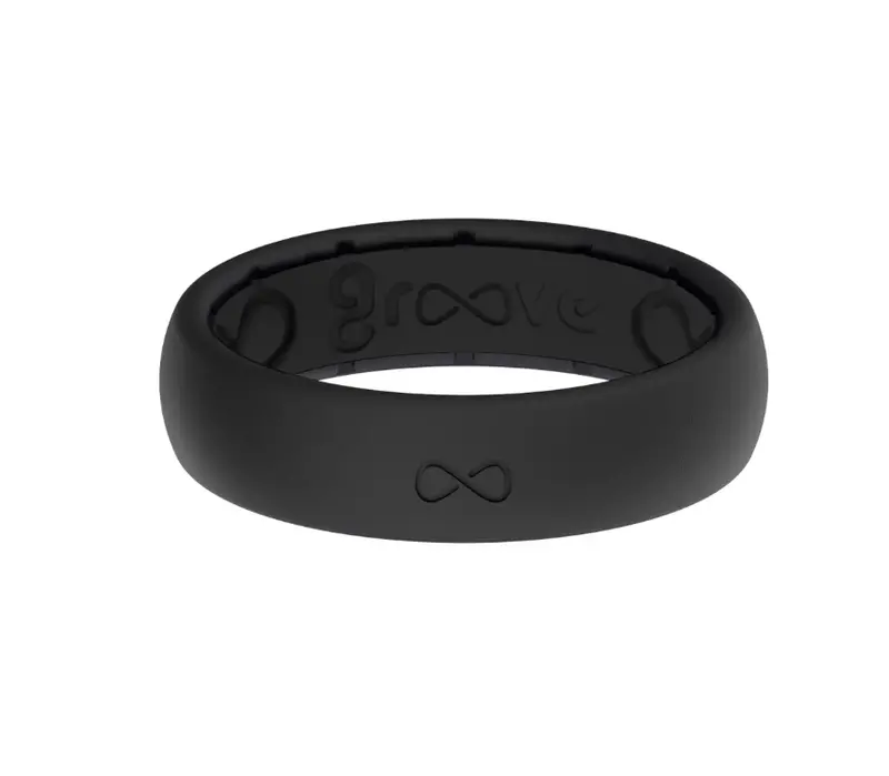Groove Life Thin Black Silicone Ring – Durable Everyday Band