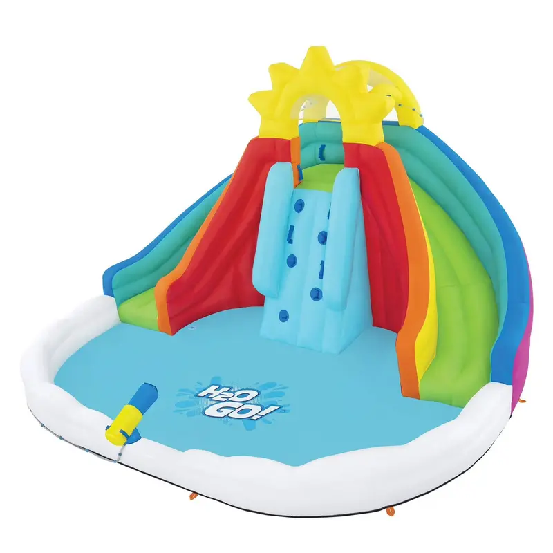 H2OGO! Rainbow Adventure Inflatable Mega Water Park for Outdoor Fun