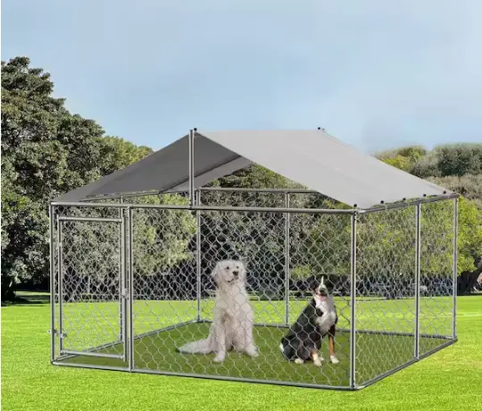 Heavy-Duty Galvanized Steel Outdoor Dog Enclosure for Large Breeds