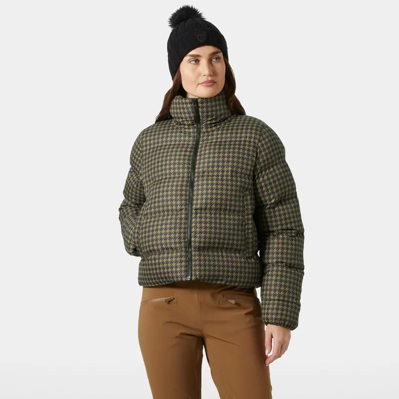 Helly Hansen Jade Women’s Quilted Puffer Jacket – Sepia Houndstooth