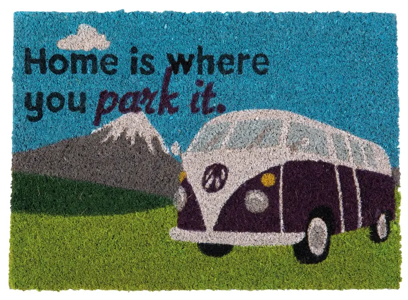 ‘Home Is Where You Park It’ Camper Van Coir Doormat
