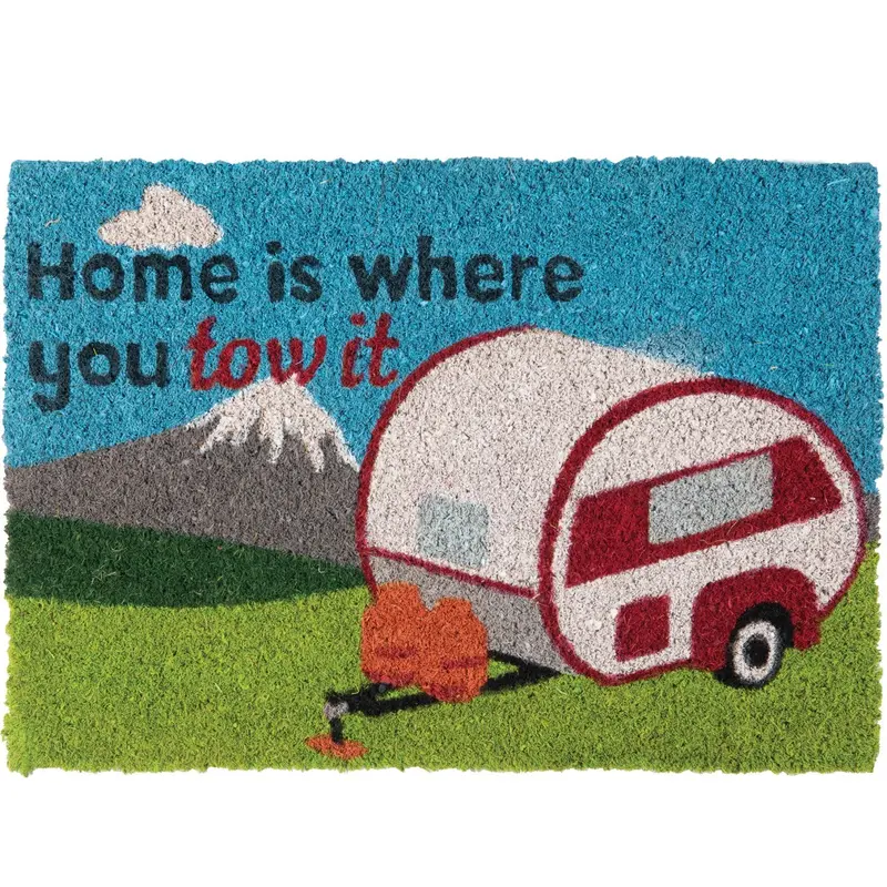 Home Is Where You Tow It Coir Doormat for Caravans