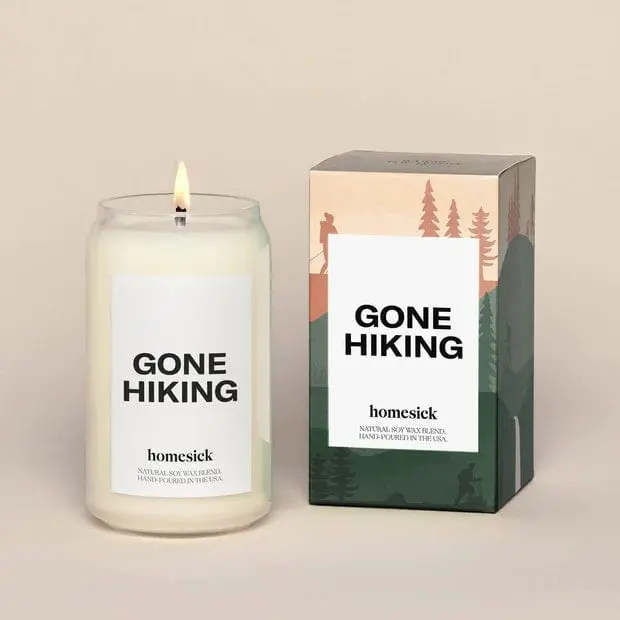 Homesick Gone Hiking Scented Candle – Outdoor-Inspired Aroma