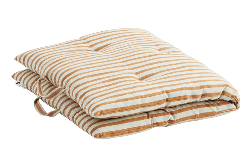 Honey-Color Striped Mattress Topper