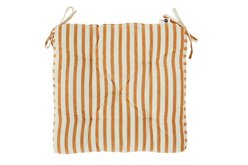 Honey-Tone Striped Seat Cushion – 45 × 45 cm