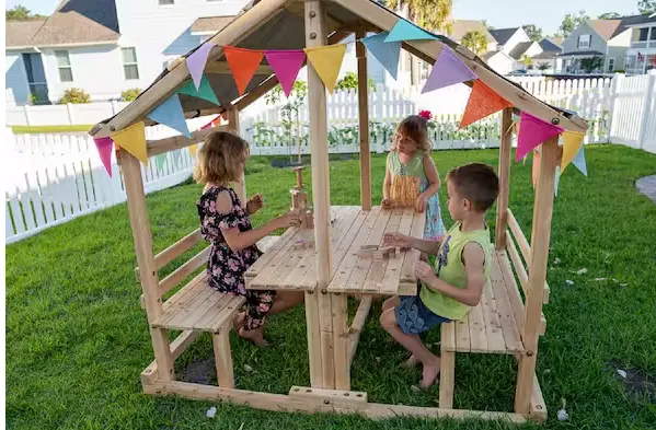 Kids Klubhouse Dual-Use Wooden Playhouse – Indoor or Outdoor Setup