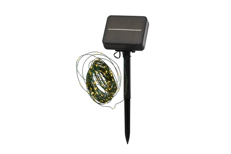 Knirke Solar-Powered String Light – 80-Bulb LED Garland with Integrated Panel