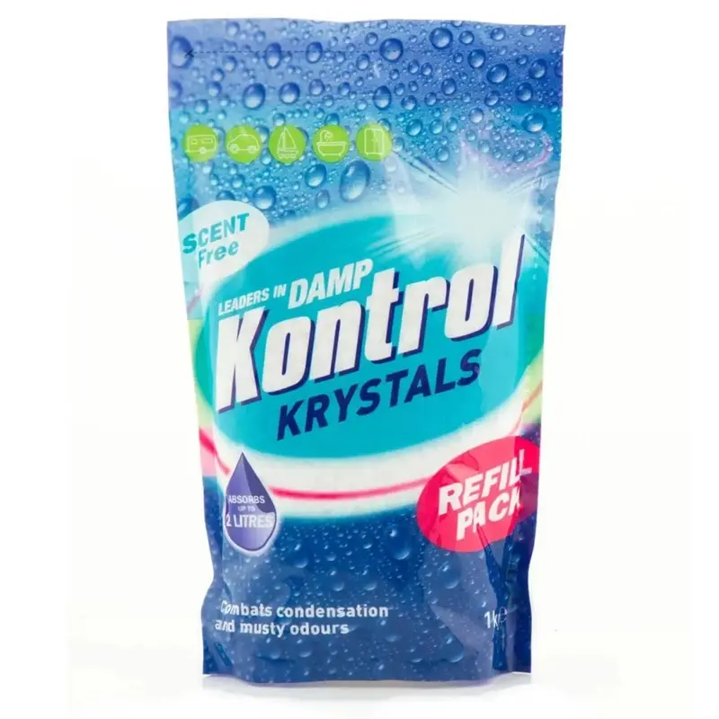 Kontrol Moisture Absorber Crystals Refill – 1kg Desiccant Pack