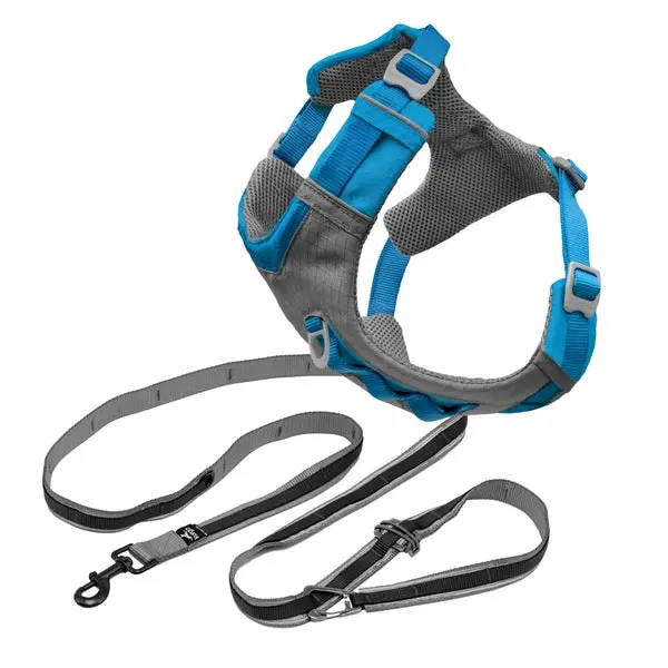 Kurgo Quantum 6-in-1 Leash + Journey Air Harness Combo for Dogs