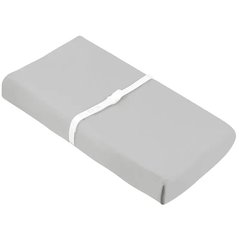 KUSHIES Organic Jersey Fitted Changing Pad Sheet – Charcoal Grey