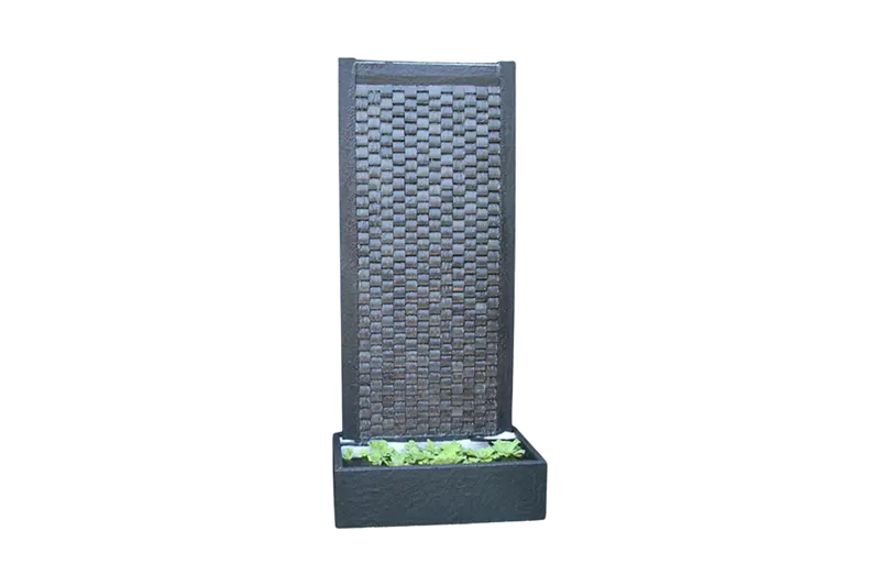 Laguna Falls Wall-Mounted Fountain in Matte Black Finish