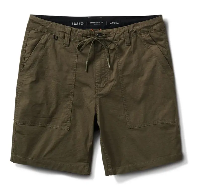 Layover Utility Ripstop Shorts – Dark Khaki Travel Style