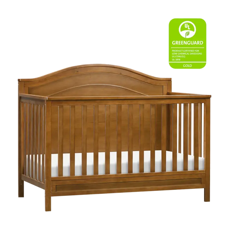 Lea Walnut 4-in-1 Convertible Crib – Adjustable for Growth