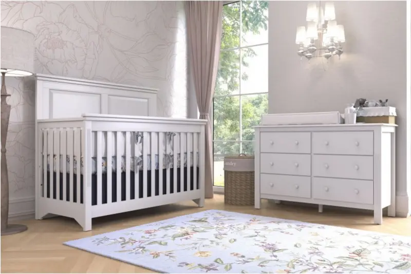 Lesley Nursery Collection in Bright White