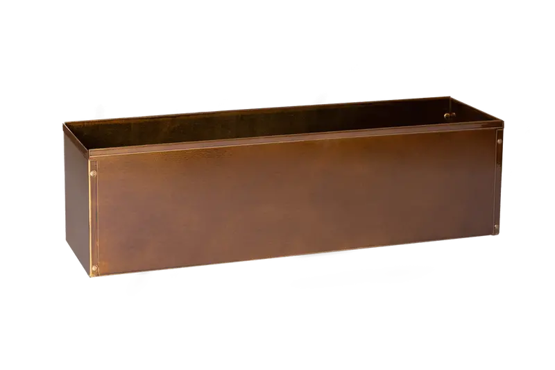 Liva Copper Balcony Flower Box with Bracket – 60/80/100 cm