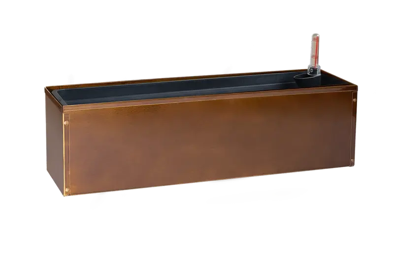 Liva Copper-Finish Planter Box with Integrated Irrigation – 60/80/100 cm