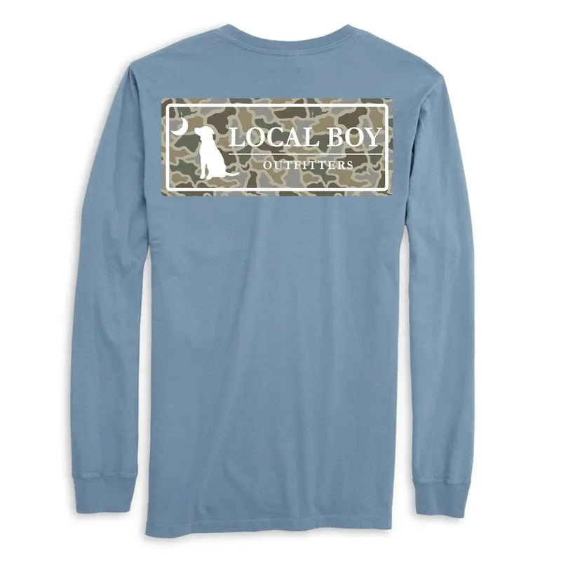 Local Boy Sand Dog & Moon Plate Long Sleeve T-Shirt – Artistic Outdoor Design