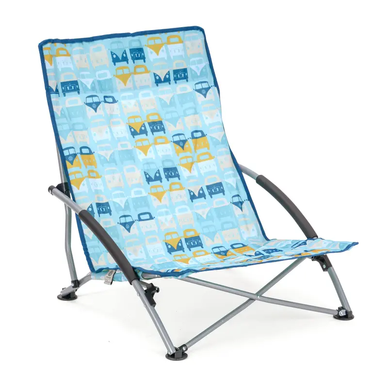 Low-Profile Blue Beach Folding Chair – VW Branded