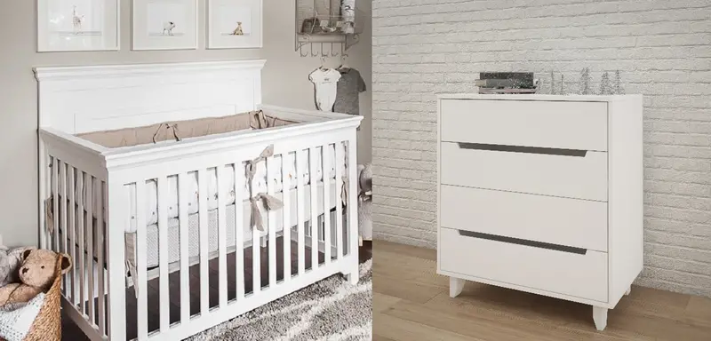 Luna 2-Piece Nursery Collection in White