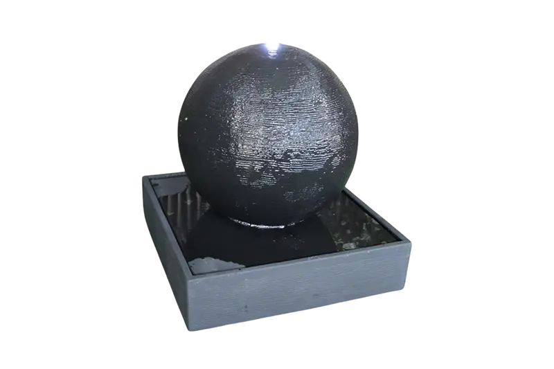 Luna Ball Modern Decorative Fountain with Reflective Sphere