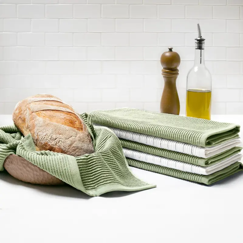 Luxury Turkish Cotton Kitchen Towel Set – 6-Piece Soft Absorbent Collection