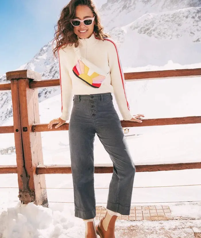 Marine Layer Bridget Wide-Leg Cord Crop Pant – Women’s Retro-Inspired Bottoms