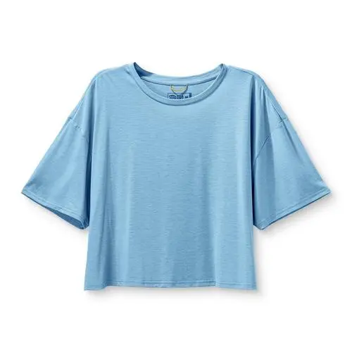 Marsh Wear Buxton Women’s Flowy Crop Top – Blue Heaven Heather