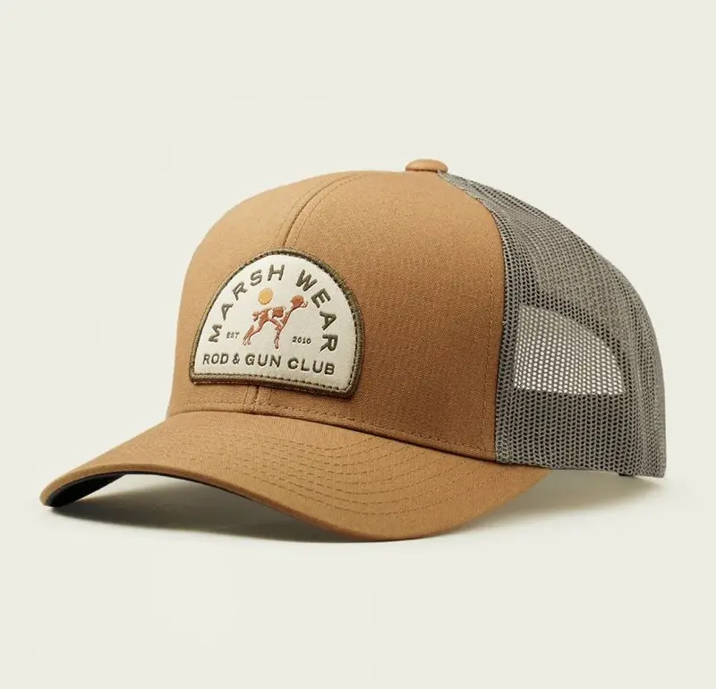 Marsh Wear Club Member Trucker Hat in Buck Tan
