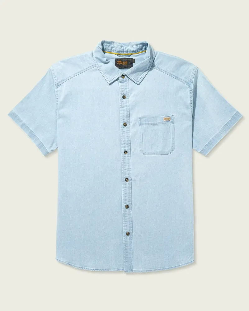 Marsh Wear Delray Light Denim Short-Sleeve Shirt for Men