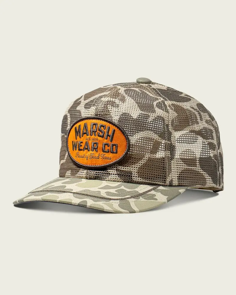 Marsh Wear Khaki Mallard Camo Outpost Mesh Trucker Hat