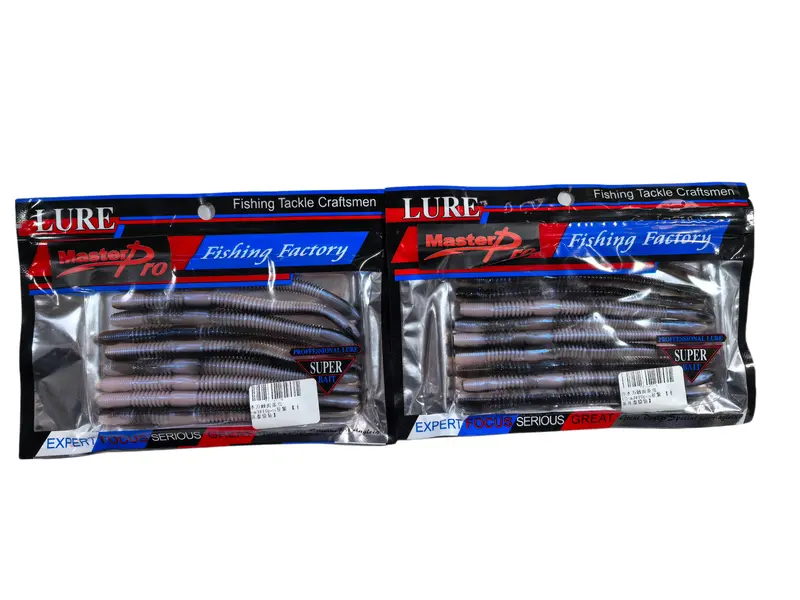 MasterPro 20-Pack Assorted Soft Plastic Worm Lures – 12cm Combo with 10 Bonus Jig Heads