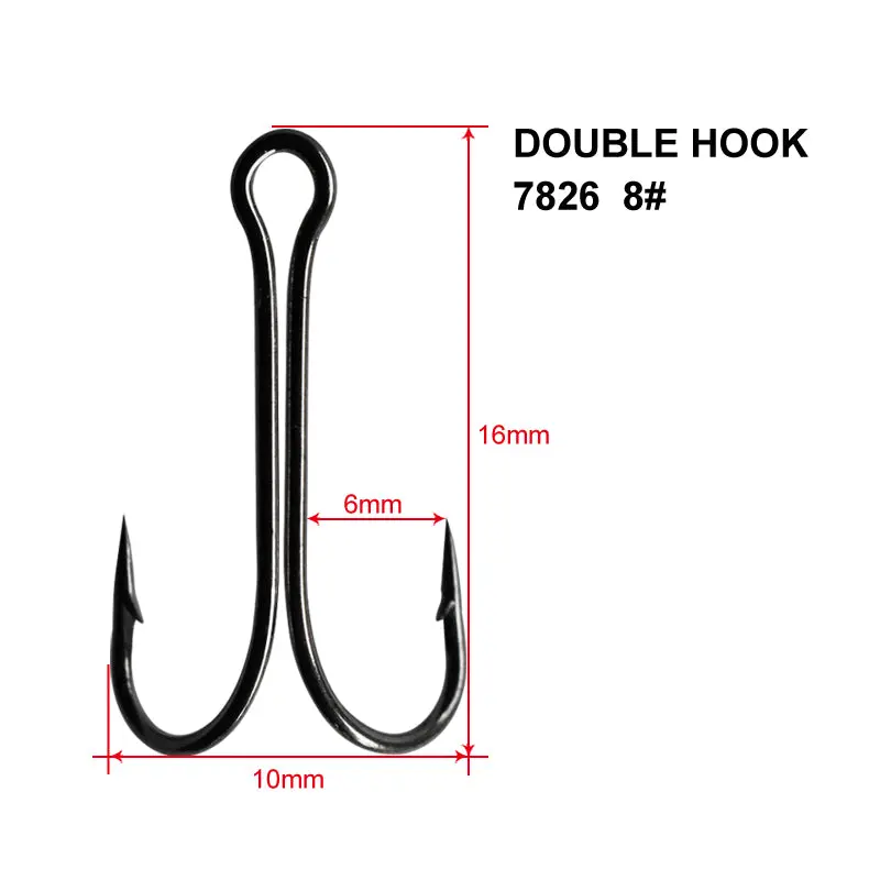 MasterPro 40-Pack Compact Twin Hooks – Size 8, Light-Tackle Saltwater Applications