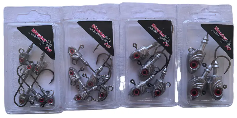 MasterPro Fish-Shaped Jig Heads with 3D Eyes – Australian-Designed for Estuary to Offshore Versatility