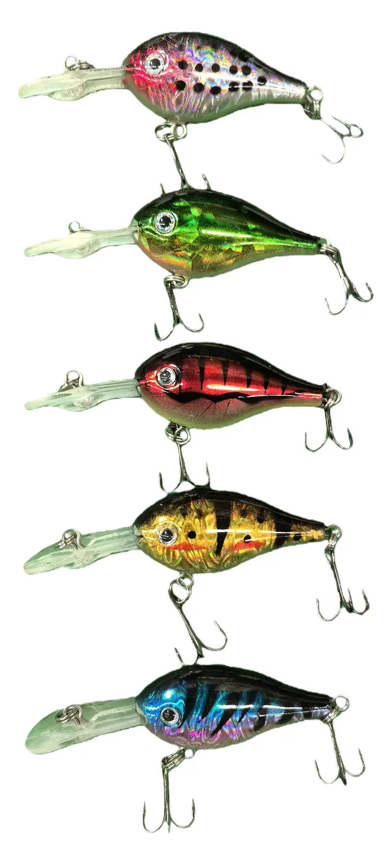 MASTERPRO Floating Crankbait Set – 5-Piece, 7cm/5.5g Lures with Tackle Box (Clearance)