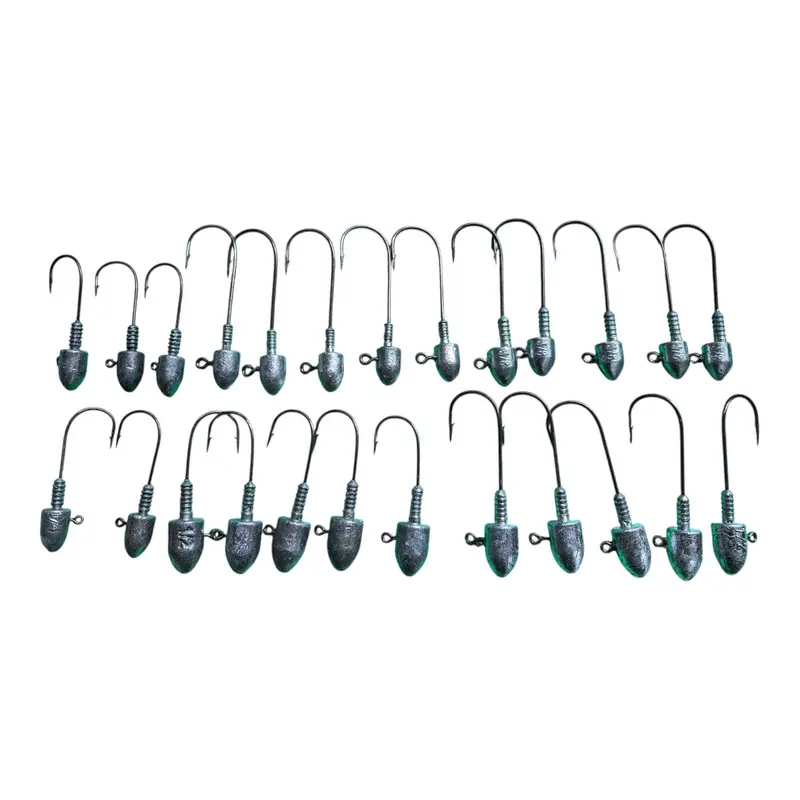 MasterPro Inshore Reef Jig Head Value Pack – 25-Piece Saltwater Soft Plastic Rigging Set